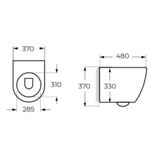 Унитаз подвесной Milleau  NESS 201 белый